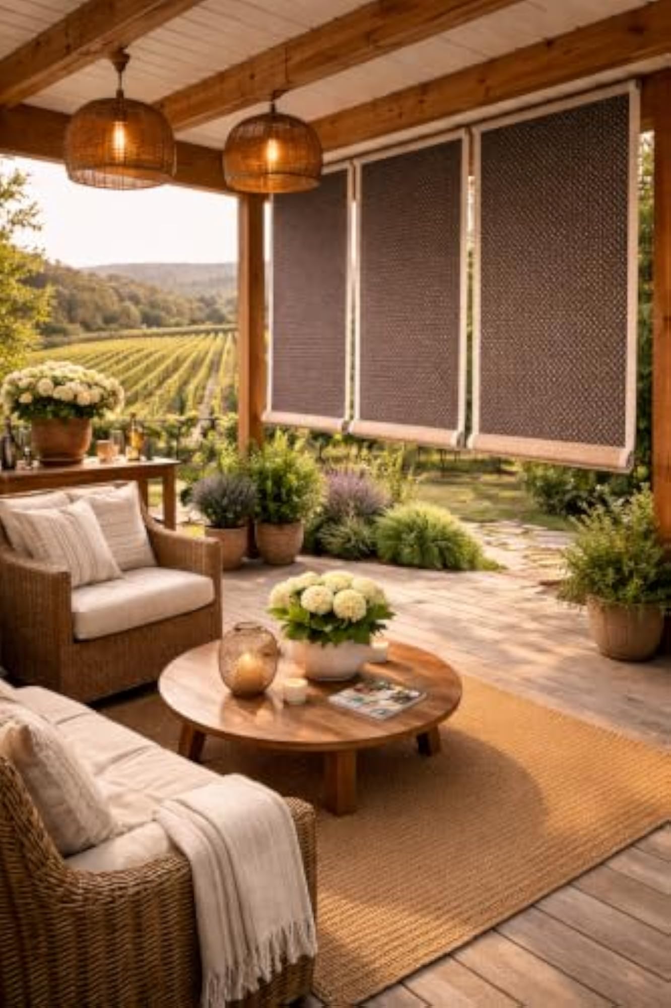 Roll Up Curtain 3x10 for Outdoor Use